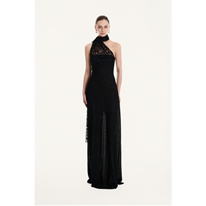 Venta al por mayor de vestidos para mujer: Vestido elegante de encaje CORINNE, ropa ODM, vestidos elegantes y lujosos de corte alargado para mujer - Product Image 2