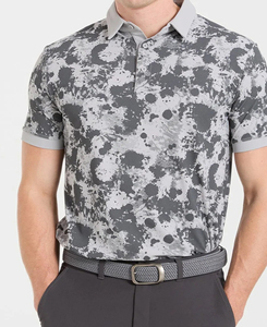 Polo de Golf Premium 2026 para Hombre, de Primera Calidad, con Estampado Abstracto Gris, Manga Corta, Secado Rápido, Tejido de Poliéster, Corte Regular - Product Image 3