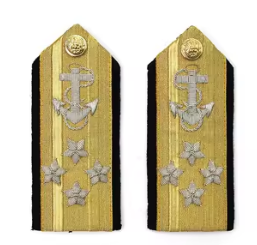 QUICK WAY INDUSTRIES แผ่นปักไหล่พิธีการ ระดับเรือเอกสองดาว - Product Image 2