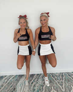 Adult Women's <b>Cheerleading</b> Team Dance Costumes Printed Crop Top and Skirt Sets School Uniforms & Cheer Uniforms - Product Image 1