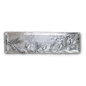 Plateaux de service décoratifs, fournitures de restaurant, grand plateau argenté et plat, plateaux en aluminium faits à la main, vaisselle de style américain. - Product Image 2