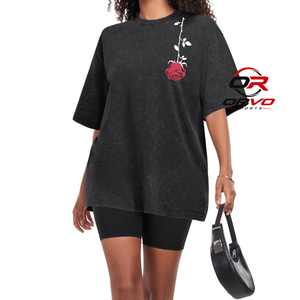ORVO SPORTS Summer Knitted Logo Sunflower Printed Oversized Plus Size Casual Women's <b>T</b>-<b>Shirt</b> Crew Neck Short Sleeve Floral - Product Image 3