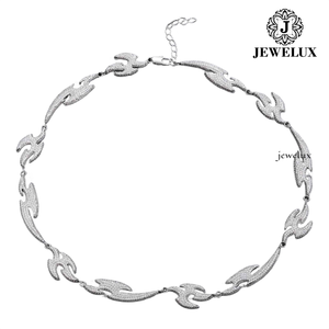 Premium Quality Women's 925 Silver Rhodium Plated Flame Shape Moissanite <b>Statement</b> <b>Necklace</b> Luxury Party Jewelry For Sale - Product Image 1