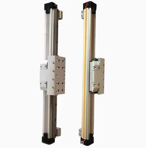 กระบอกลมแบบไม่มีก้าน OSP-P25-STL ระยะชัก 300-500 มม. พร้อมรางนำลูกปืนแบบหมุนเวียน - Product Image 1