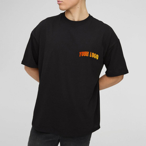 Nouveau style 2026 T-shirts oversize pour hommes à épaules tombantes, impression de logo personnalisée, T-shirts en coton 240 g/m² - Product Image 4