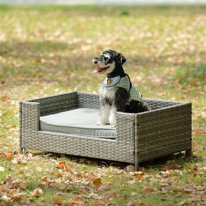 Dog <b>Bed</b> & Outdoor Patio Furniture Seasonal PE Wicker Pet Enclosures Stylish Pet <b>Bed</b> for Indoors & Outdoors Durable & <b>Comfortable</b> - Product Image 4