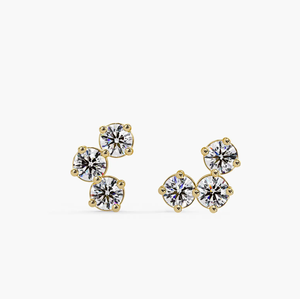 Pendientes de Diamantes Cultivados en Laboratorio con Certificación IGI de Betterstar Wholesale, Chapados en Oro, Corte Brillante Vintage, Diseño de Gota, Joyería para Mujer - Product Image 1