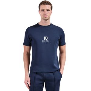 เสื้อยืดคอกลมสีกรมท่าพิมพ์โลโก้ตามสั่งขายส่งสำหรับผู้ชาย เสื้อยืดแขนสั้นลำลองผ้าฝ้าย เสื้อออกกำลังกาย เสื้อผ้ากีฬา - Product Image 1