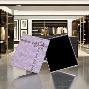 Boîte cadeau personnalisée avec couvercle et base, boîte cadeau rigide de luxe personnalisée avec ruban, emballage pour bijoux, cosmétiques, boîte en papier, vente en gros - Product Image 4