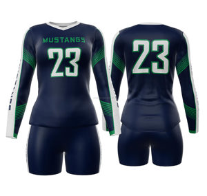 Ensemble de maillot de volley-ball personnalisé avec logo, broderie du nom de l'équipe, tissu à séchage rapide imprimé par sublimation, fournisseur OEM ODM - Product Image 4