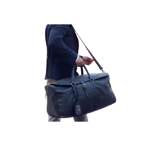 Sac de voyage élégant et léger en cuir de buffle pleine fleur, fait main, avec fermeture éclair personnalisée, en cuir véritable - Product Image 1