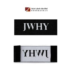 Etiquetas Tejidas Rectangulares Personalizables con Corte Láser y Plegado en los Extremos, Etiquetas de Tela Lavables para Prendas y Bolsas, Agregar Logotipo - Product Image 2