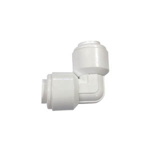 Raccord rapide en plastique de type coude avec tube de 1/4 pouce x 1/4 pouce de diamètre extérieur Raccord de filtre à eau à encliquetage fabriqué à Taïwan - Product Image 3
