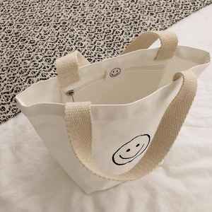 Premium Cream <b>Corduroy</b> Mini Tote <b>Bag</b> For Women With Custom Butterfly Charm Accessory Small Fabric Crossbody Shoulder Handbag - Product Image 6