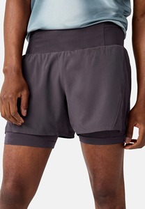 Shorts de sport plissés taille haute pour hommes, couleur unie, respirants, taille élastique, en tricot de spandex et polyester - Product Image 5