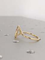 Bague de fiançailles, de mariage ou de promesse en or jaune 14 carats, sertie d'un diamant ovale de 2 carats cultivé en laboratoire, tendance, très demandée, cadeau pour femme.
