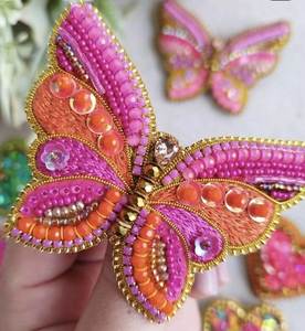 Handmade Embroidery Customizable Beaded Brooch with Unique Design <b>for</b> <b>Wedding</b> & Party Occasions-<b>for</b> Men Women Children & Unisex - Product Image 1
