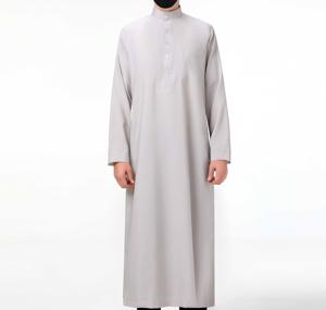 ชุดมุสลิมแบบยาวคลุมทั้งตัว ผ้าฝ้ายแท้ 100% ชุดคลุมแบบดั้งเดิม ชุดอาหรับดูไบ คาฟตัน ระบายอากาศได้ดี - Product Image 1