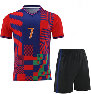 Col en V hommes chemises Football uniforme Shorts Football maillot ligue Kit vêtements de sport Multi couleurs lavage en Machine tenue - Product Image 1