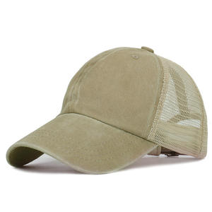 OEM Manufacturer Washed <b>Cap</b> Solid Color Mesh Back Adjustable Unisex Baseball <b>Hat</b> Casual Spring Summer 6-Panel Design Custom <b>Caps</b> - Product Image 6