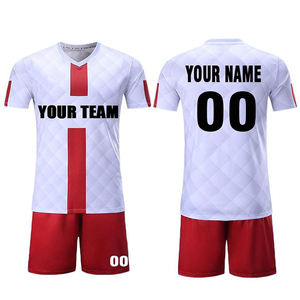 OEM Custom Soccer Uniform Set Breathable Football Jersey Shorts Custom Logo Embroidery Printing Private <b>Label</b> Supplier - Product Image 1