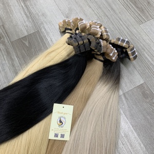 Extensions de cheveux humains de haute qualité alignées sur les cuticules naturelles droites noires brunes foncées blondes avec un style de vague profonde lâche - Product Image 3