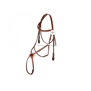 Flash Noseband-brida mexicana de cuero de caballo, accesorios de carreras de caballo de calidad superior, fabricante al por mayor - Product Image 3