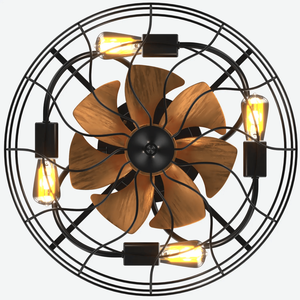 Ventilatore da Soffitto LED Industriale da 20 Pollici con Pale da 42 Pollici Nero Opaco, Motore AC a 6 Velocità, Telecomando E26, Reversibile DC per Camera da Letto - Product Image 3