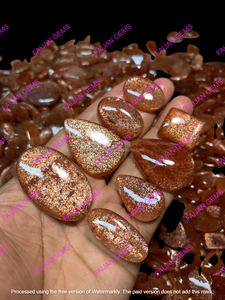 Pierres précieuses naturelles de qualité supérieure, cabochons de pierre de soleil, matériaux mixtes de haute qualité, pierres précieuses en vrac FAIJAN GEMS M-74, certifiées par une tierce partie - Product Image 4