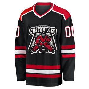 Custom Color 100% Polyester Sportswear Ice Hockey Jersey Team <b>Name</b> Number Embroidery Quick Dry Anti-Bacterial Features - Product Image 2