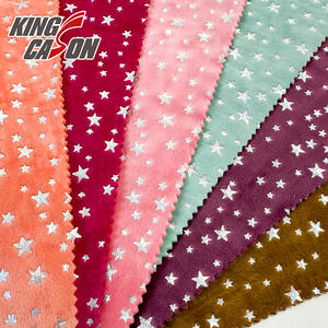 Tela de Manta Colorida de Fabricante Competitivo Kingcason, Antiarrugas, Reciclada, con Estampado de Estrellas, Plateado en Caliente, Súper Suave - Product Image 2