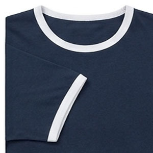 Camiseta de Hombre de Alta Calidad, 100% Algodón, Cuello Redondo, Logotipo Frontal, Secado Rápido y Transpirable, con Panel en Contraste para Uso en Verano - Product Image 2
