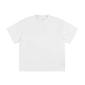 เสื้อยืดแขนสั้นโอเวอร์ไซส์ผู้ชาย คุณภาพสูง ผ้าฝ้าย 100% สกรีนโลโก้ได้ ระบายอากาศดี สไตล์สตรีทแวร์ - Product Image 4