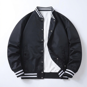 OEM Bomber <b>Jackets</b> Premium Vintage Bomber Design with Rib Knit Details for Apparel Brands - Product Image 6