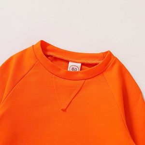 Nouvel ensemble de vêtements pour enfants unisexe, sweat-shirt à manches longues, pantalon uni, 2 pièces, pour l'hiver, tenues pour tout-petits, polyester/coton/polaire - Product Image 4