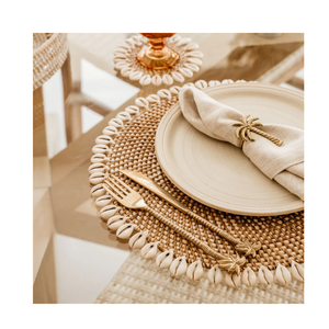 En gros Set de table rond fait main en jacinthe d'eau, jonc de mer et paille, tressé naturellement - Product Image 3