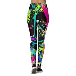 Pantalones de Yoga para gimnasio, deportivos, estirables, de cintura alta, para mujer, nuevas mallas estampadas coloridas para ropa informal, hechas de Spandex/nailon - Product Image 4