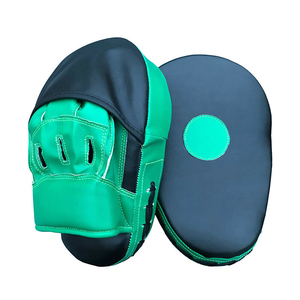 Guantes de Boxeo de Piel Sintética Verde con Cierre de Cordones en la Muñeca y Aberturas para los Dedos, Equipo de Entrenamiento de Artes Marciales Unisex - Product Image 1