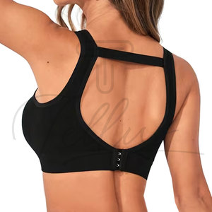 Hot Selling Plus Size Women Sports <b>Bra</b> Quick Dry Breathable High Support Yoga Front Logo Low Price - Product Image 2