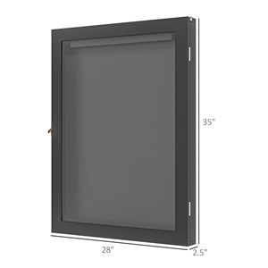 Cornice Espositiva per Maglia Sportiva Nero Intenso con Protezione UV, Montaggio a Parete, 28x35 Pollici - Product Image 3