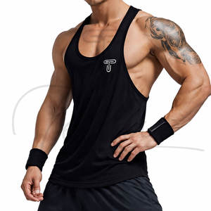 Débardeur de sport décontracté pour homme de haute qualité, coupe musclée, en polyester/coton, séchage rapide, respirant, sans manches, personnalisable - Product Image 1