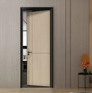 Portes intérieures pré-montées en bois composite moderne fabriquées au Vietnam, à âme creuse, étanches, insonorisées pour les entrées de salle de bain - Product Image 3