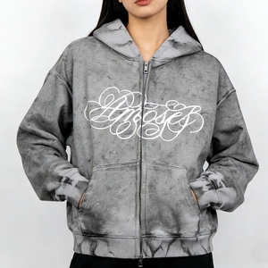 Sweat-shirt pour femme à manches longues et fermeture éclair, style ample, automne-hiver, mode européenne et américaine, streetwear, hip-hop, punk - Product Image 3