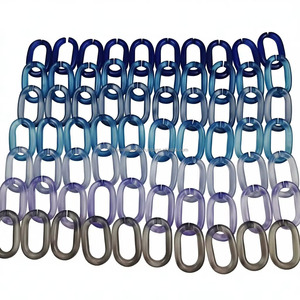 Transparent Colorful Resin Chain Link Wall Hanging Decor Modern Washable Oval Shape BLATANT EXPORTS Wedding Living Room Office - Product Image 3