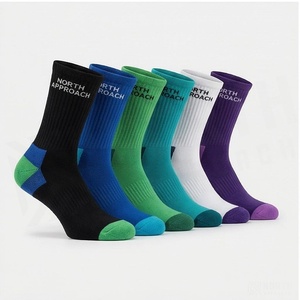 North Approach Crew <b>Socks</b> Solid Color Breathable <b>Running</b> <b>Socks</b> for Adults Summer Season - Product Image 3