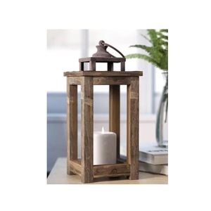 Farol de Madera Artesanal para Decoración de Bodas, Interiores de Estilo Rústico, Celebraciones Festivas y Ambiente del Hogar - Product Image 4