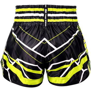 Shorts de Muay Thai pour jumeaux, best-seller, logo et designs personnalisés, qualité supérieure, imprimé noir, jaune, blanc, shorts de combat MMA, kickboxing - Product Image 3
