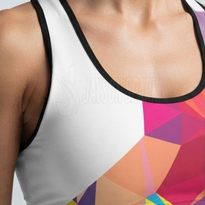 Sujetador Deportivo Sublimado de Marca Privada, Diseño Personalizado, Impresión Digital Frontal, Transpirable, Elástico, Soporte Medio, Ropa Deportiva para Gimnasio - Product Image 4