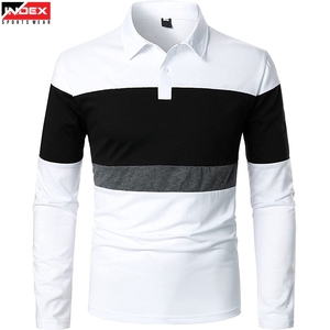 Polo de manga larga para hombre, mezcla de algodón, alta demanda - Product Image 1