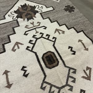 Alfombra Kilim de Lana Auténtica Tejida a Mano con Diseño Abstracto Moderno, Ecológica y Hecha a Mano para Sala de Estar - Product Image 5